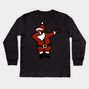 Dab a Clause Dabbing Santa Kids Long Sleeve T-Shirt